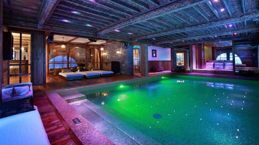 Amazing Indoor Pool image at Luxury Chalet Marco Polo in Val d'Isère