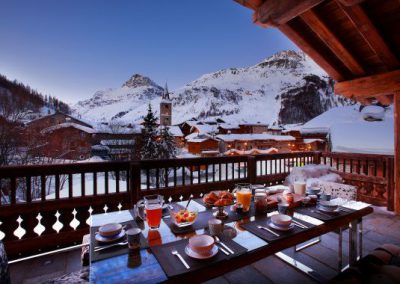 Luxury Fully Staffed Chalet to Rent in Val d'Isere - Terrace View