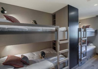 Children bedroom at the Luxury ski-in ski-out chalet for large group chalet Perce Neige for 14 adults and 4 children with pool and a chef to rent in Courchevel 1850 with In-Luxe Chalets France