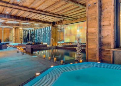 Indoor Jacuzzi and Pool photo at Catered Chalet Lhotse for 14 people Chalet for rental in Val d'Isère with In-Luxe Chalets France