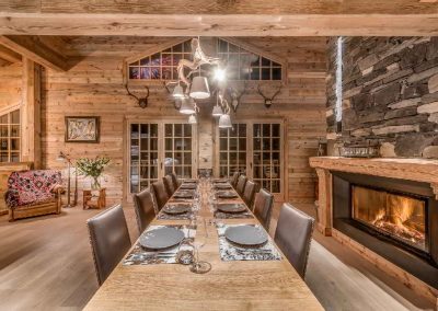 Dining Area Photograph luxury Chalet Namaste for 14 people in Courchevel 1850 for rental with In-Luxe Chalets France