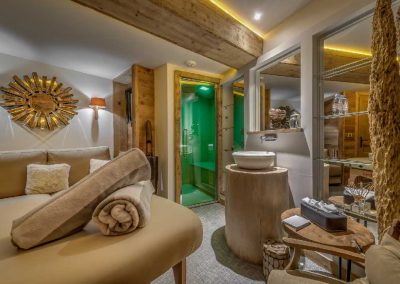 Spa area Photograph luxury Chalet Namaste for 14 people in Courchevel 1850 for rental with In-Luxe Chalets France
