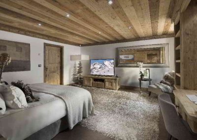 Ultimate Luxury Chalet to rent in Courchevel 1850, Chalet Pearl for 14 people with 7 Staff, Indoor Pool. Photo of the wonderful VIP Bedroom