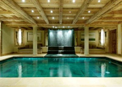 Ultimate Luxury Chalet to rent in Courchevel 1850, Chalet Pearl for 14 people with 7 Staff, Indoor Pool. Photo of the wonderful Indoor Pool