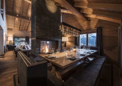 Dining Area Picture Luxury ski-in ski-out Catered Chalet Le Grenier Méribel for 12 people Méribel Chalet Rental with In-Luxe Chalets France