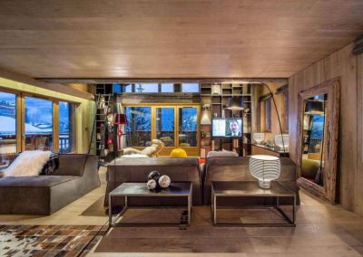 Chalet Rental Courchevel 1650 with In-Luxe Chalets France Chalet Overview in Courchevel 1650 Main Living Area