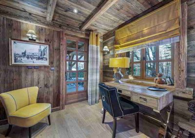 Office View Luxury Chalet Crystal White Megeve for 10 adults and 2 children | Luxury Chalet Rental Megeve with In-Luxe Chalets France