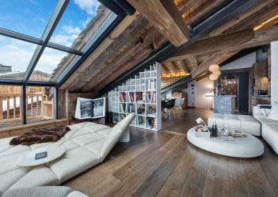Luxury Chalet Rental Val d'Isere with In-Luxe Chalets France Chalet Snowy Breeze Val d'Isere Sitting Area View