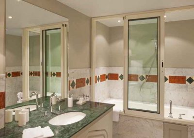 Bathroom at Luxury ski-in ski-out apartment Star Courchevel 1850 for 5 people with services, a Spa, Apartment for rental in Courchevel 1850 with In-Luxe Chalets France