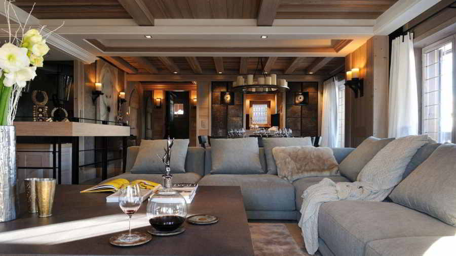 Living Area View Luxury ski-in ski-out apartment Courchevel 1850 for 10 people, with breakfast Chalet rental with In-Luxe Chalets France