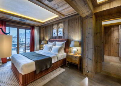 Bedroom Two at Luxury Chalet Les Bastidons Courchevel 1850 for rental with In Luxe Chalets France