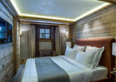 Bedroom Six at Luxury Chalet Les Bastidons Courchevel 1850 for rental with In Luxe Chalets France