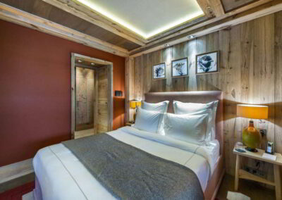 Bedroom Three at Luxury Chalet Les Bastidons Courchevel 1850 for rental with In Luxe Chalets France