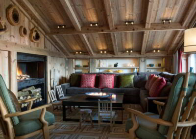 Living Room at Luxury Chalet Nanuq for rental in Courchevel 1850 with In Luxe Chalets France