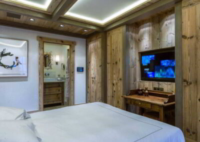 Third Bedroom at Luxury Chalet Nanuq for rental in Courchevel 1850 with In Luxe Chalets France