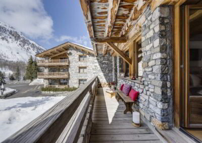 Main Area Balcony image at Luxury self-catered Chalet in Val d'Isere for rental with In Luxe Chalets France