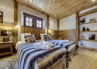 Fourth Bedroom image at Luxury self-catered Chalet in Val d'Isere for rental with In Luxe Chalets France