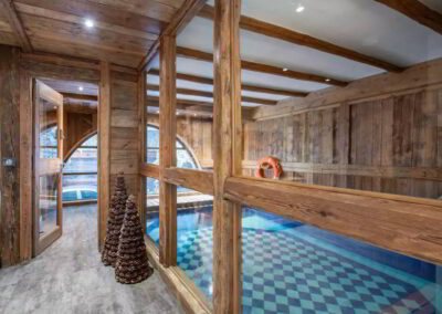 Indoor Pool photo at Luxury self-catered ski-in out Chalet Alice Val d'Isere for rental with In Luxe Chalets France